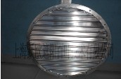 Round stainless steel fan louver opening